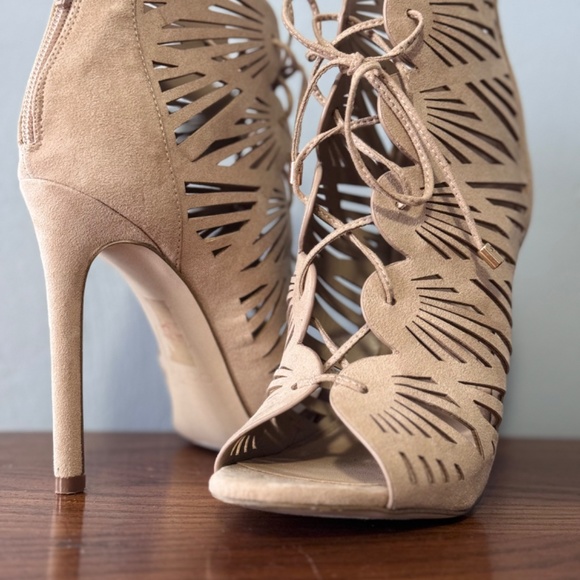 ALDO Lassie Suede Lace Up Heels - Picture 2 of 2